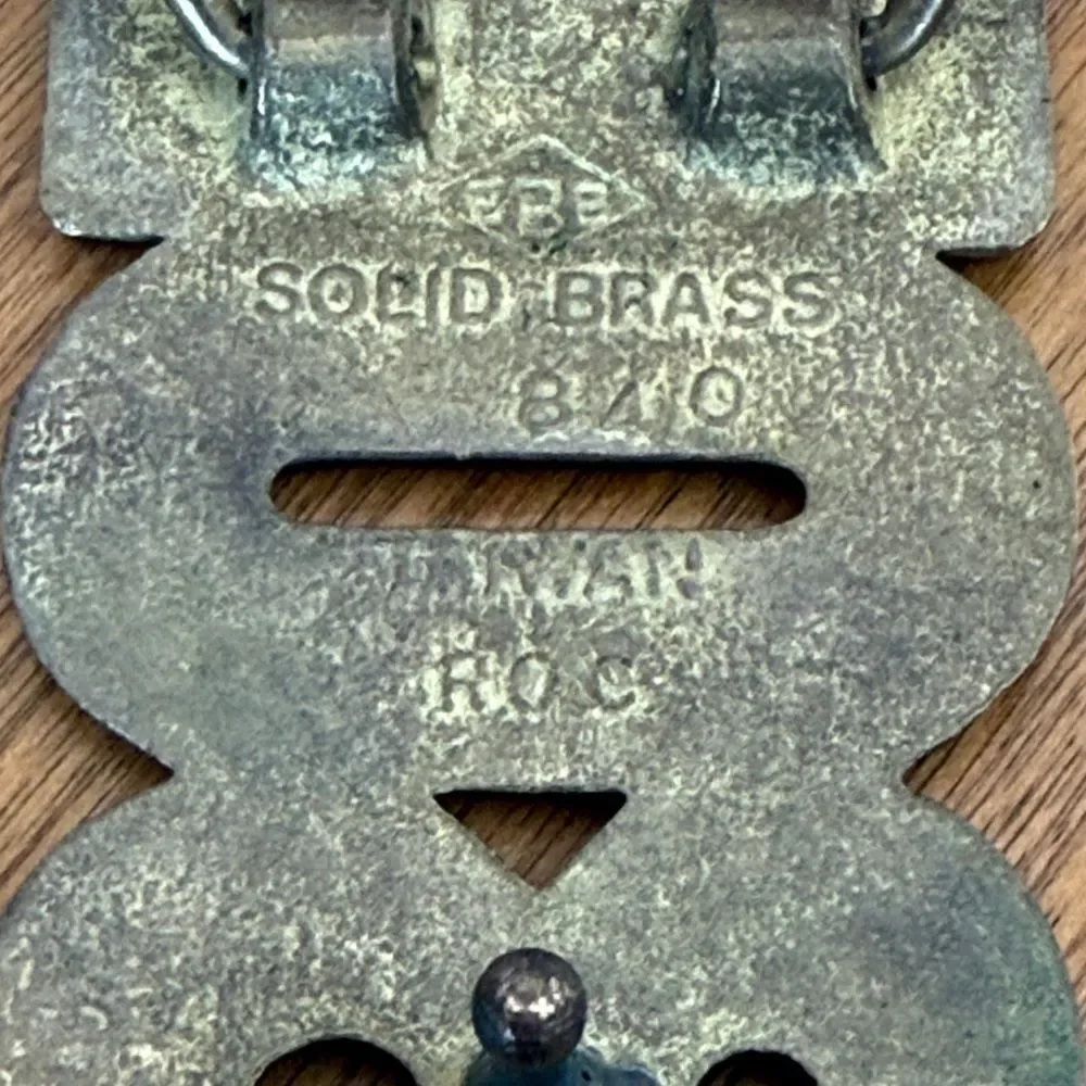 Vintage brass “BOB” buckle